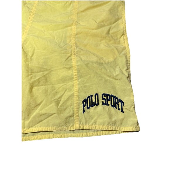 Rare Vintage POLO SPORT Ralph Lauren Logo Yellow Swimming Shorts Trunks 90s Sz M - Picture 2 of 10